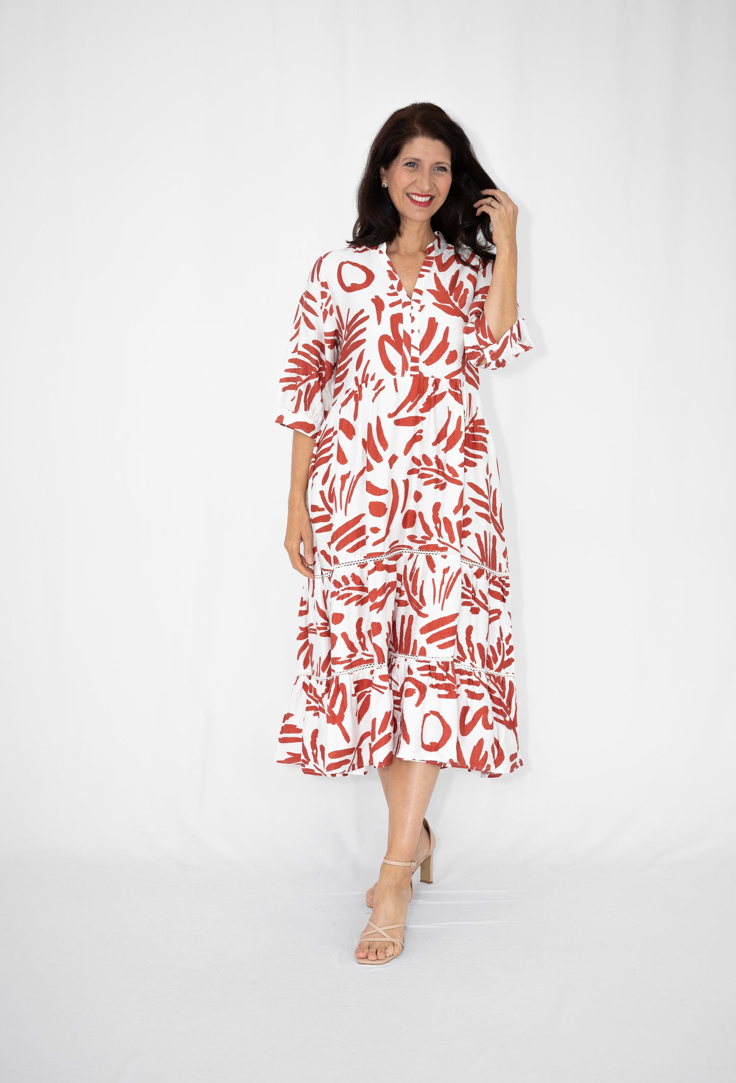 Willow Tree Abstact Print Dress