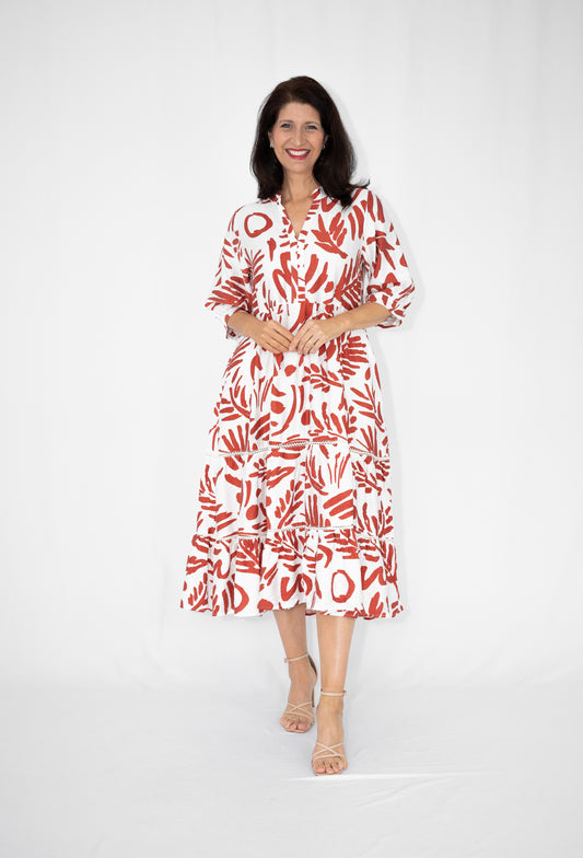 Willow Tree Abstact Print Dress