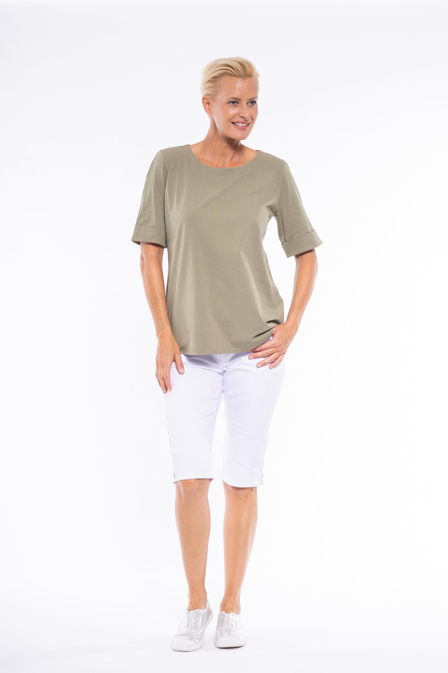 Stretch Cotton Tee