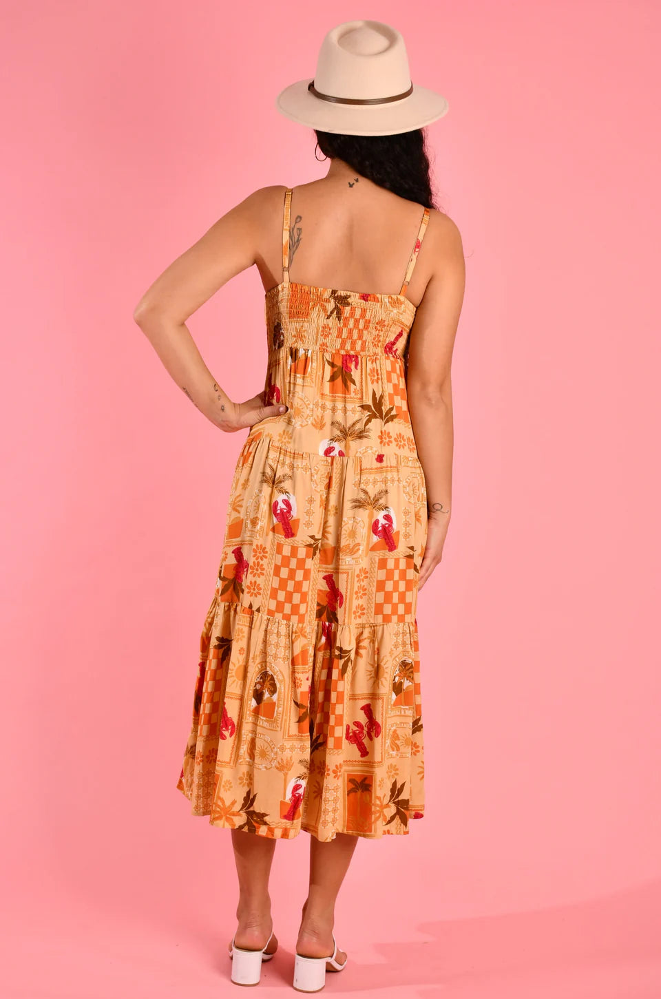 ELLIE MIDI DRESS - LAGUNA BEACH SAND