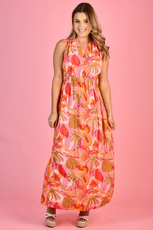 HONEYMOON MAXI DRESS - PARAISO PINK